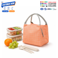 Sac à déjeuner isotherme promotionnel de haute qualité, durable, résistant à l'eau, classique, coloré, pour enfants, en tissu Oxford 300D, pour femmes