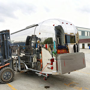 Chariot de vente ambulante tout-en-un pour crème glacée et aliments, avec cadre en acier inoxydable, 2 roues, utilisation en extérieur - Product Image 2