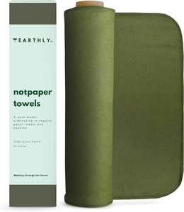 Toallas Notpaper 100% algodón franela 10 piezas Toalla de limpieza de cocina absorción de agua buena absorción de aceite toalla Unpaper en rollos - Product Image 1