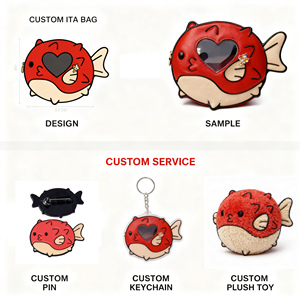 Borsa Ita Personalizzata Direttamente dalla Fabbrica, Set con Badge Anime, Portachiavi e Peluche, Borsa <span class=keywords><strong>Portafoglio</strong></span> Media alla Moda per Donne - Product Image 1