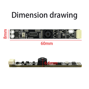 85dB WDR ป้องกันแสงสะท้อน 2MP 1080P USB2.0 โมดูลกล้อง บางเฉียบ แคบพิเศษ 78 °   DFOV 5PIN 1.0MM ซ็อกเก็ต OTG สำหรับการควบคุมการเข้าถึง - Product Image 2