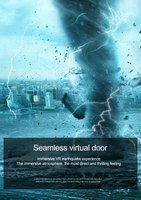 Plate-forme de sécurité vr Earthquake typhoon 9 playes Equipment Educational Virtual Reality Typhoon Simulator