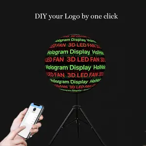 WLAN 3D-Hologramm-Lüfter 3D-Holographie-Projektor Logo-Anzeige LED-Lüfter Holographie-APP IOS/Android Werbemaschine