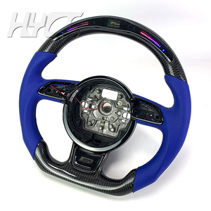 Accessoires intérieurs pour volant en fibre de carbone adapté<span class=keywords><strong>s</strong></span> aux modèles Audi <span class=keywords><strong>S</strong></span> <span class=keywords><strong>Line</strong></span> A8 S8 D4 A6 S6 A7 S7 RS6 RS7 - Product Image 2