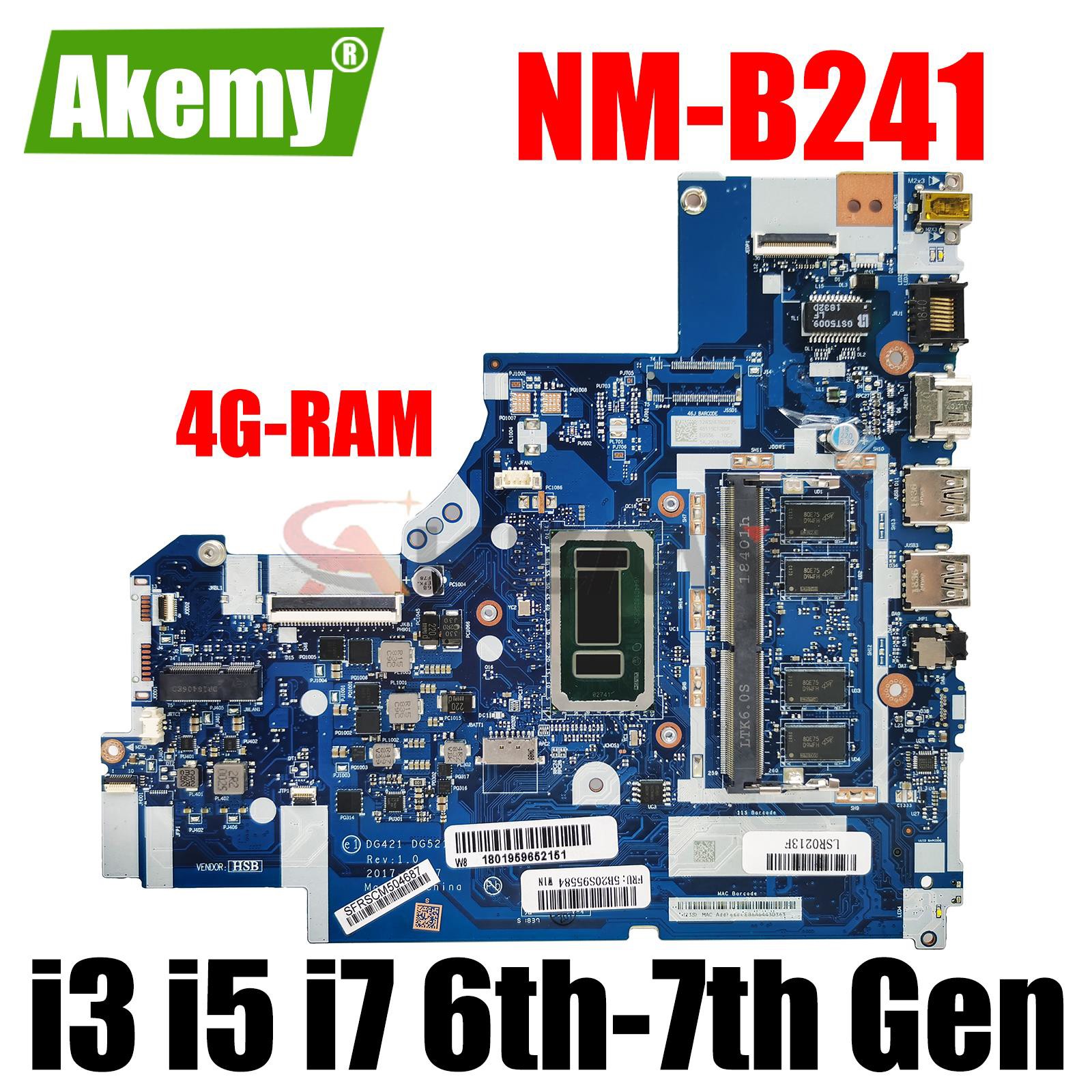 Lenovo Ideapad 320-15IKB Motherboard DG521 DG721 NM-B241