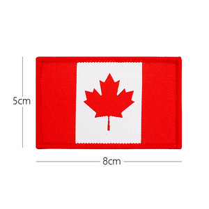 Beliebte billige <span class=keywords><strong>2</strong></span> "* <span class=keywords><strong>3</strong></span>" Kanada Flagge gestickte Patches Klett verschluss für Kleidung Hut Rucksäcke - Product Image 2