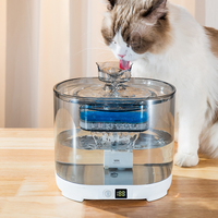 Fontaine à eau automatique pour chat en matériau PC, fontaine à eau pour animaux de compagnie, fontaine à eau potable rechargeable