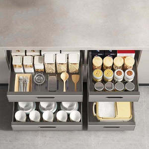 Organisateur de tiroir de cuisine extensible coulissant pour armoire, rangement pour salle de bain - Product Image 5