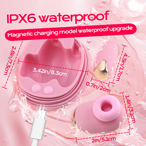 Großhandel Mini Vibratoren für Frauen mit Zungensimulation, Klitoris- und G-Punkt-Stimulation, 10 Frequenzen, Wasserdicht, USB-Aufladbar, Silikon und ABS - Product Image 5