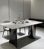 Table à manger moderne personnalisée, meubles de salle à manger de luxe modernes pour la maison, table rectangulaire pour restaurant