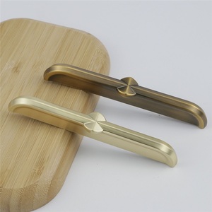 New Modern Durable Round Zinc Alloy <b>Cabinet</b> Door Handle for Dresser Wardrobe Drawer-Retro Light Luxury Long Strip - Product Image 3