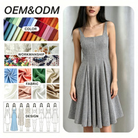 Robe midi rayée pour femme, manches courtes, col rond, tricot côtelé, coupe trapèze, décontractée, été, plage, quotidienne, minimaliste