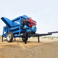 Machine à battre le riz et le blé diesel, machine à battre les céréales automatique pour usage agricole