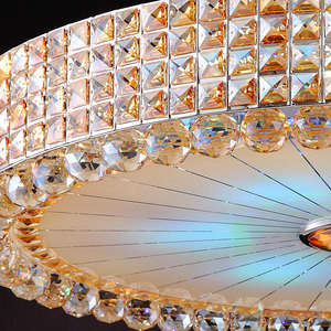 Zeal Lighting ip33 luz colgante de techo led redonda cristal moderno para hotel restaurante sala de estar - Product Image 4