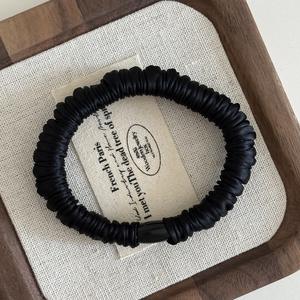 Однотонные атласные Высококачественные Многослойные резинки для волос с оборками, высокоэластичные резинки для волос для женщин и девочек - Product Image 4