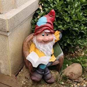Statue de lutin de jardin, modèle de gnome de jardin, décoration extérieure de grande taille, décoration de lutin de dessin animé, artisanat en résine, cadeau créatif - Product Image 6