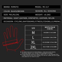 Gants de moto en cuir vintage marron pour hommes, compatibles écran tactile, pour motocross, course moto, motard, tailles M-XXL