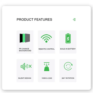 360 Вращающийся дисплей Стенд зеленый экран для фотографии перезаряжаемый поворотный стол с регулируемой скоростью 30 см с пультом дистанционного управления - Product Image 3