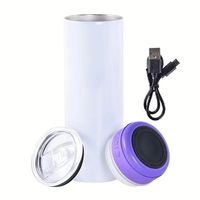 Gobelet droit de 20 oz avec haut-parleur Bluetooth, en acier inoxydable, isolé sous vide, haut-parleur sans fil, tasse à musique, MUGS