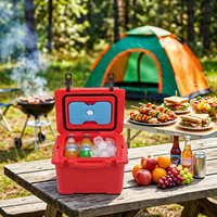 Glacière portable 15QT, boîte isotherme en PE, mini glacière étanche pour aliments et boissons, camping, pique-nique