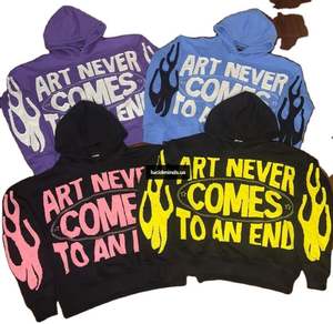 Sweat à capuche unisexe sans ficelle en coton de haute qualité Logo personnalisé Patch de broderie en éponge française polaire surdimensionnée pour hommes - Product Image 6