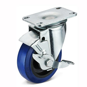 3 3,5 4 5 polegadas rolamento de esferas PP núcleo rodízio giratório rodas industriais rodízios com freio - Product Image 4