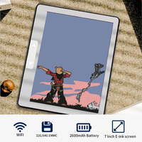Lecteur de livres numérique personnalisé de 7 pouces à encre électronique noir et blanc couleur pleine écran tactile Android comme du papier pour l'étude, le travail, les nouvelles quotidiennes