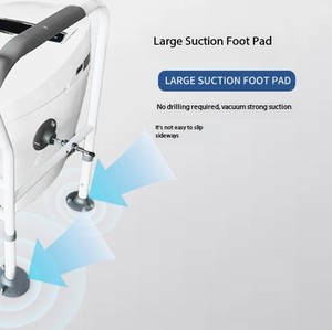 TC06 Nouvelle conception de fauteuil de transfert médical portable noir hydraulique avec toilette intégrée pour le transport des patients - Product Image 4