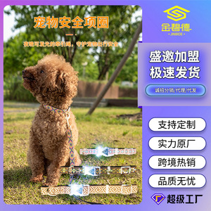 Collier lumineux pour grands chiens, motif jacquard, design tendance, utilisation toutes saisons - Product Image 5