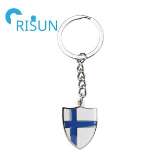 LLavero de Metal de Finlandia, Helsinki, recuerdo de viaje, llavero personalizado con Bandera de País finlandés, llavero con mapa, llavero esmaltado de Finlandia, regalo - Product Image 4