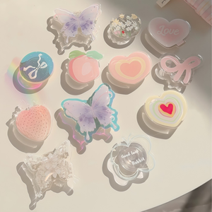 2026 Hot Selling Clear Custom Acrylic Mobile Accessories <strong>Poppings</strong> Grip <strong>Phone</strong> <strong>Holder</strong> Socket Transparent <strong>Phone</strong> Stand <strong>Holder</strong> - Product Image 2