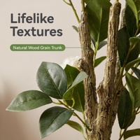 Plantes Artificielles Écologiques 90cm/120cm Arbre à Fleurs de Camélia avec Pot Plantes Artificielles pour Décoration Intérieure/Extérieure