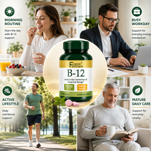 Fabricante de Suplementos Nutracéuticos Shecome, Vitamina B12 con Cianocobalamina para Apoyo Energético, 100 Tabletas de Vitamina B12 - Product Image 3