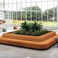Canapé design moderne modulaire en mousse, ensemble de canapés de bureau en forme de L, ensemble de canapés en tissu, ensembles de canapés d'angle