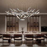 Lustre en cristal sur mesure de luxe pour hôtel, villa, décoration intérieure, loft et escalier