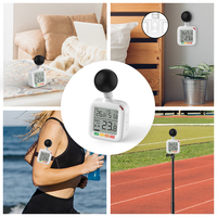 Medidor Portátil de Estrés Térmico WBGT con Alarma Audible, Termómetro de Globo Negro para Seguridad en Exteriores, Interiores, Lugares de Trabajo y Obras de Construcción