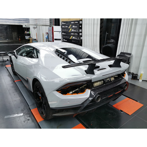 Mise à niveau vers Kit de carrosserie de becquet arrière en Fiber de carbone sec de Style Performance pour voiture de carrosserie Lambor <span class=keywords><strong>Huracan</strong></span> - Product Image 5