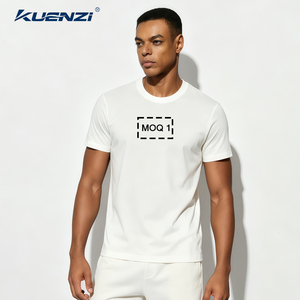 Camisetas Kuenzi de Alta Calidad y Lujo para Hombre, 20% Lana <span class=keywords><strong>Merino</strong></span>, 77% Lyocell, 3% Spandex, 220GSM, Transpirables, Suaves, Cuello Redondo - Product Image 2