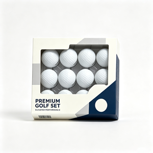 Caja de lujo para pelotas de golf con ventana transparente y revestimiento de plástico, embalaje rígido, diseño de alta gama para regalo y manualidades. - Product Image 6