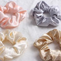 Fashion Korean Solid Color Silk Hair Accessories Multi Colors Elastic Satin Scrunchies For Women Girls