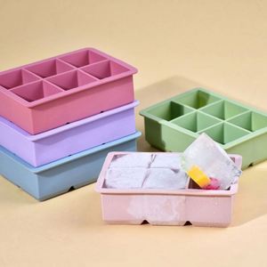 Customized 6 Grids Reusable Silicone Ice Cube Tray Mold for Instant Chilled Drinks Easy Release Food Grade Freezer Safe - Product Image 5