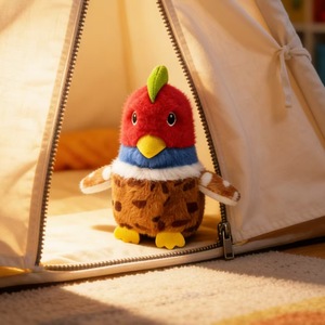 Porte-clés oiseau en peluche chantant et battant des ailes, petit jouet sonore rechargeable, cadeau de mariage - Product Image 1
