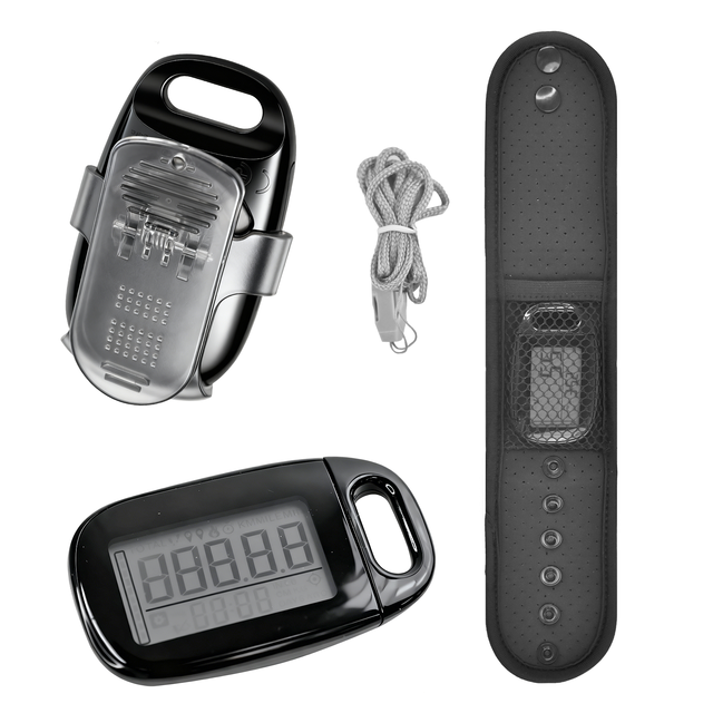 New Fashion Digital Neoprene ABS Breathable Detachable Adjustable Fitness Step Counter Wristband Smart Pedometer Waterproof