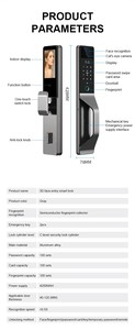 Cerradura Inteligente para Puerta Principal con Reconocimiento Facial, WiFi, Tuya, Cámara de Seguridad Exterior, Precio al por Mayor - Product Image 6