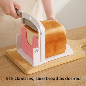 Plastic Foldable Adjustable square Baked Bread Slicer Bread Knife Holder Cutting Guide Toast Rack for <b>Kitchen</b> - Product Image 3