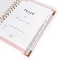 Organisateur financier mensuel personnalisé 2026 à spirale, nouveau design, planificateur de budget imprimé, carnet de suivi des dépenses, type livre avec onglets quotidiens