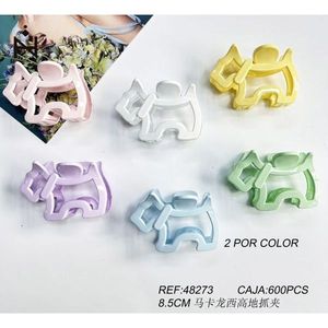 Fermaglio per capelli Macaron West Highland Claw Clip da 8,5 cm per donna, accessorio per capelli alla moda - Product Image 1