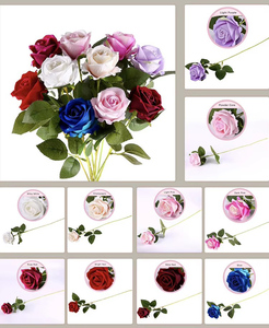 LO-031 Fond floral Roses en velours artificiel Centres de table pour <span class=keywords><strong>mariage</strong></span> Décorations de table Fleurs artificielles bon marché Vente en gros - Product Image 6