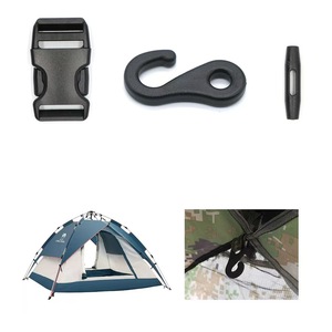 Mochila de choque de plástico de 8mm, cuerda elástica, mosquetón, gancho en J, cuerda elástica, hebilla de extremo, herramienta colgante, accesorio, tienda de campaña, sujeción - Product Image 4