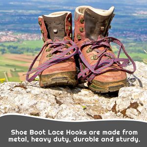 Kit de réparation de lacets de chaussures et bottes en bronze, avec crochets, œillets, boucles métalliques, anneaux et rivets, pour la réparation et le remplacement de chaussures - Product Image 5